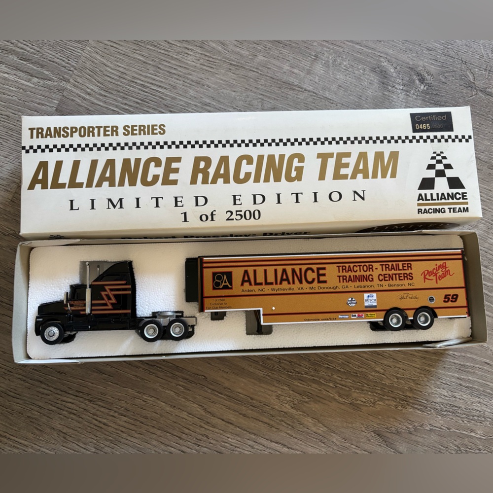 NIB Robert Pressley Alliance Racing team truck and hauler